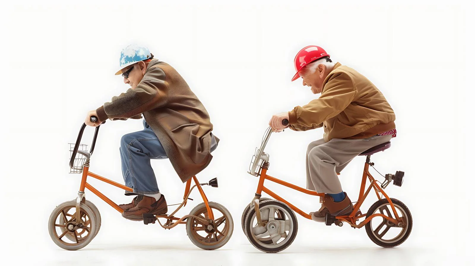 Competing Friends in Safety Helmets — free download from Dotvec