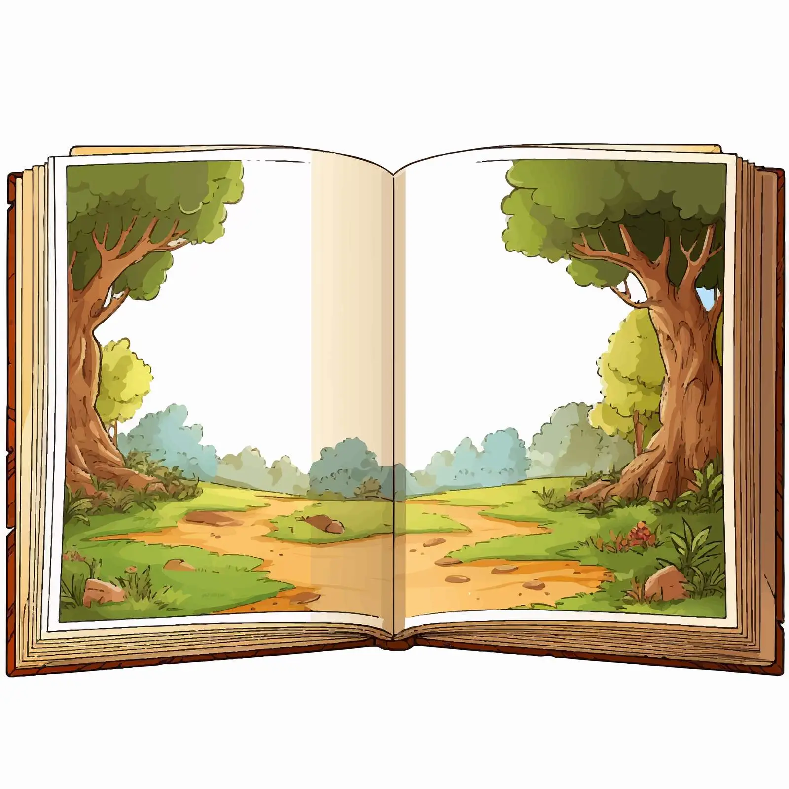 Two Open Books with Blank Pages Vector — free download from Dotvec