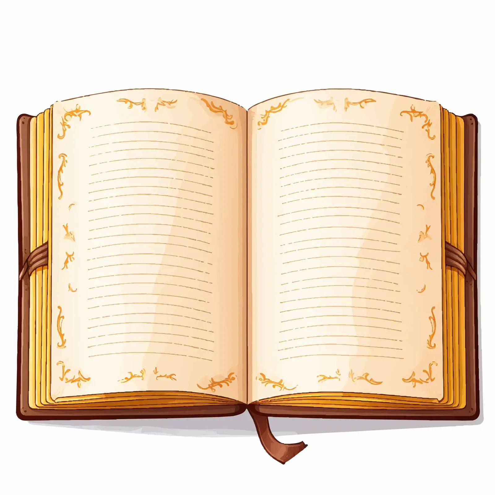 Open Books with Blank Pages Cartoon Vector — free download from Dotvec