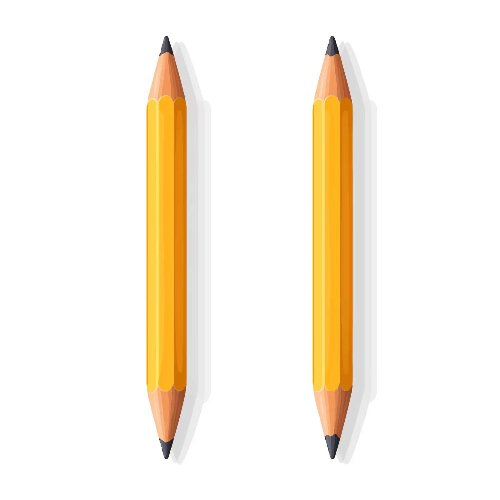 Two Pencils Line Vector Illustration – free pencils image from Dotvec