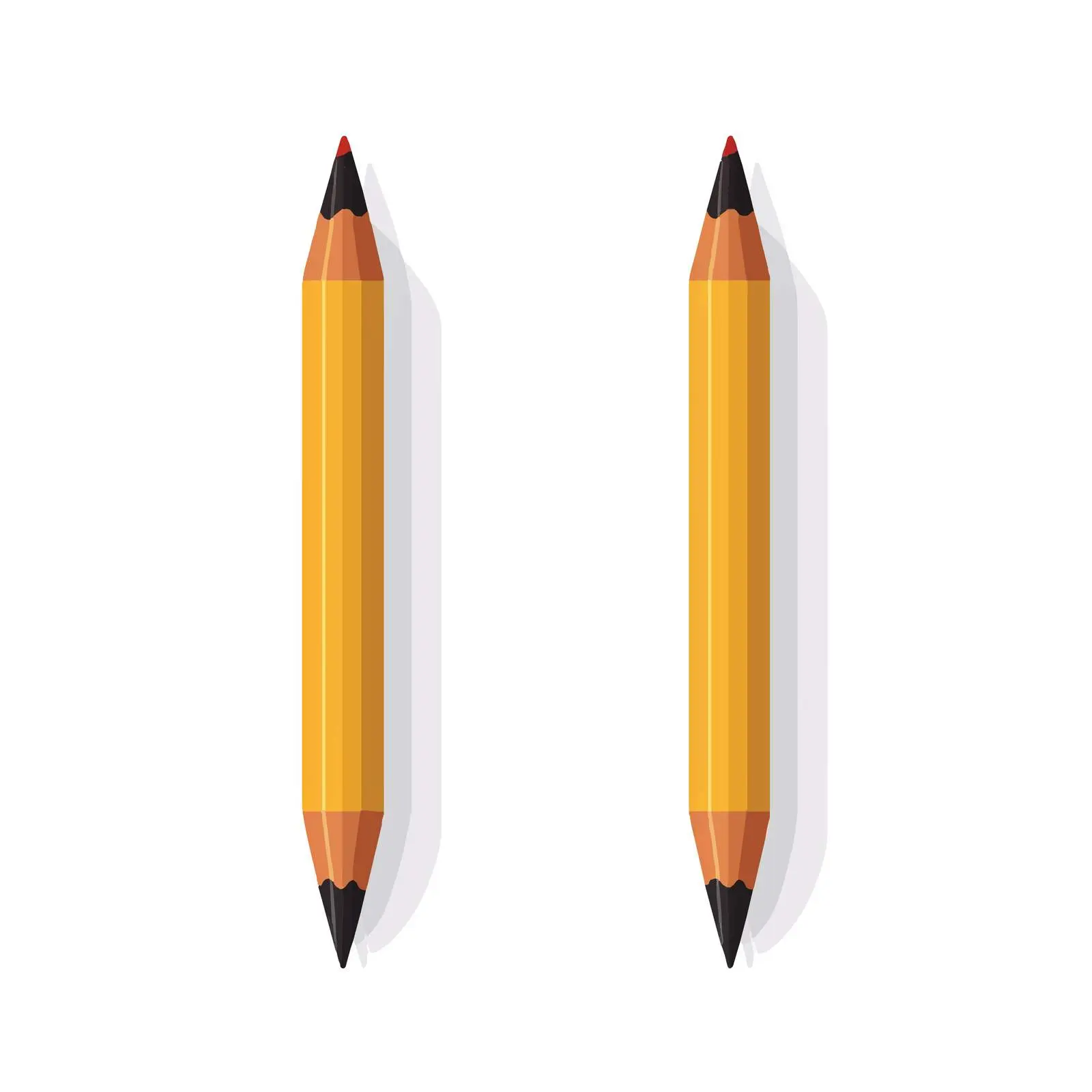 Two Pencils Line Vector Illustration — free download from Dotvec
