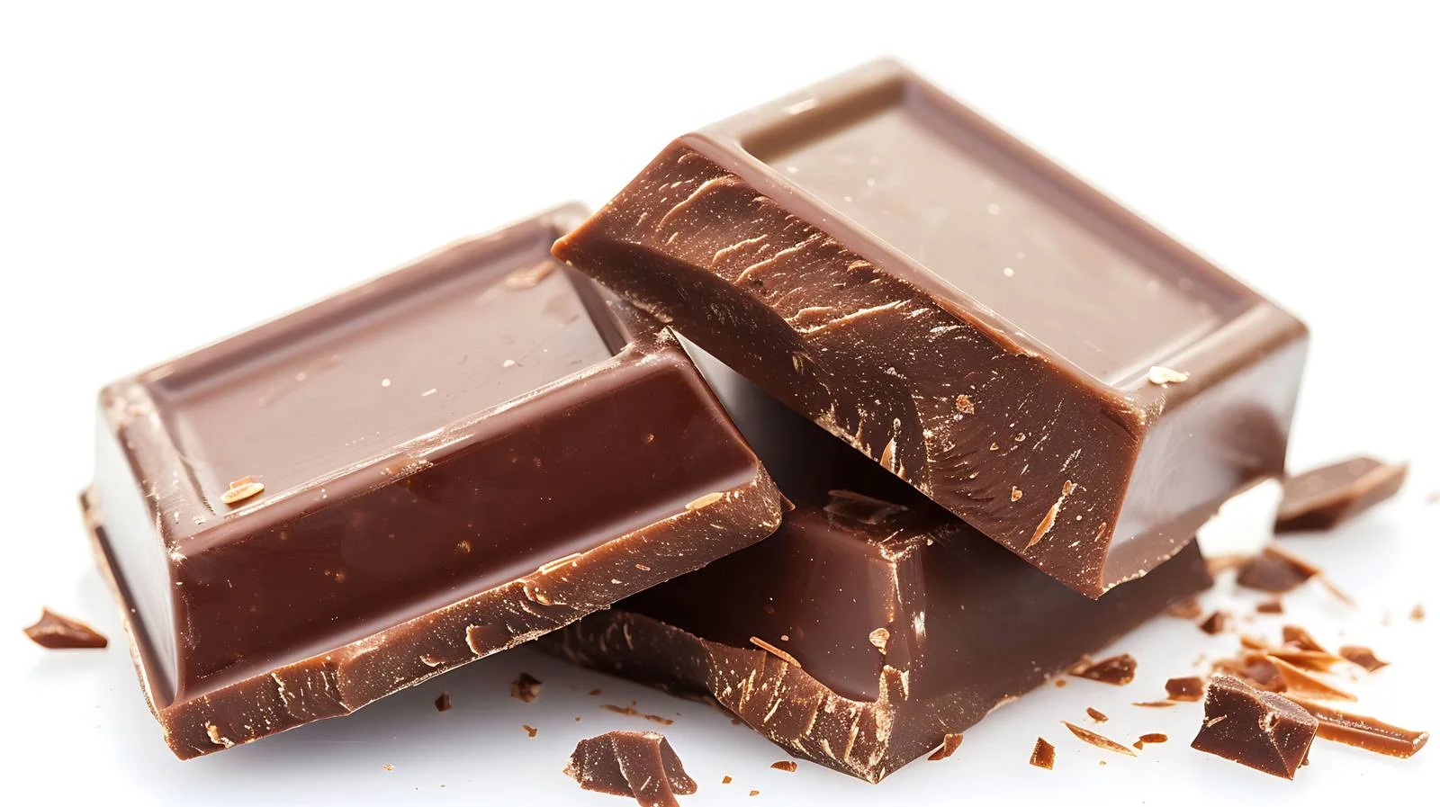 Pair of Chocolate Pieces on White Background — free download from Dotvec