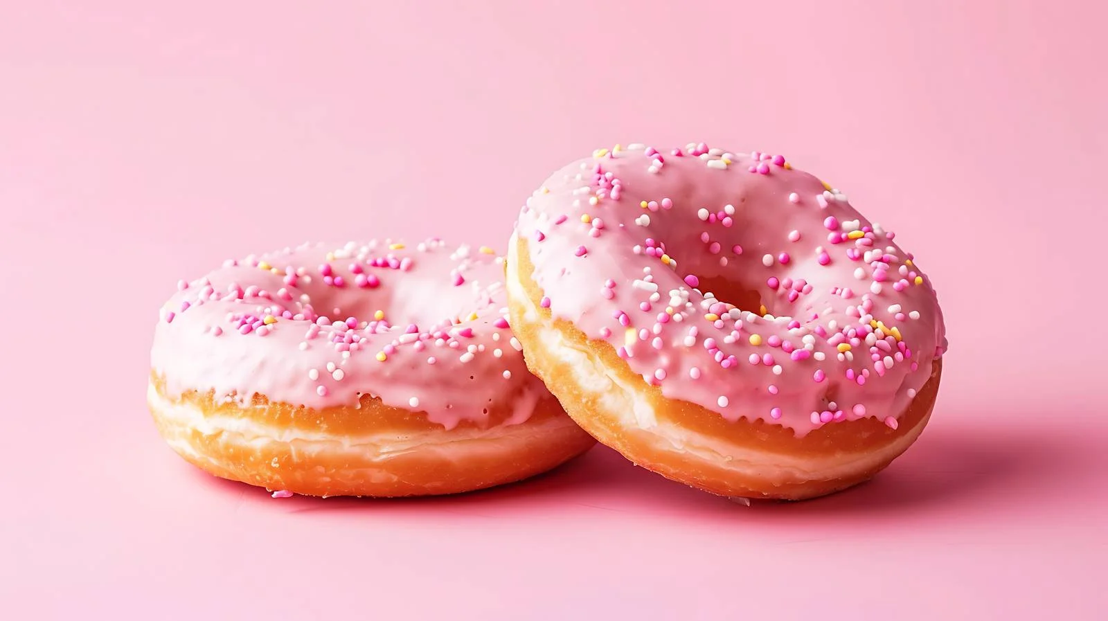 Pink Donuts with Colorful Decoration — free download from Dotvec