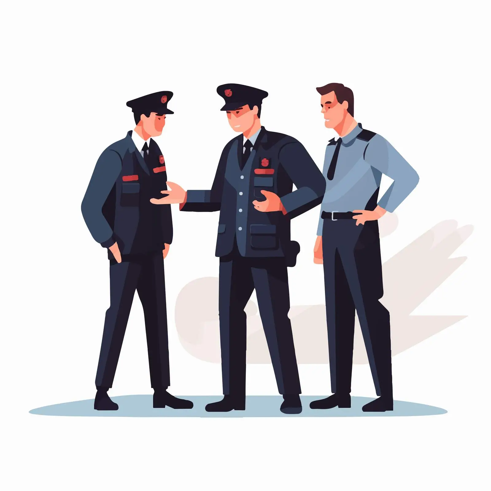 Policemen in Uniform with Suspect — free download from Dotvec