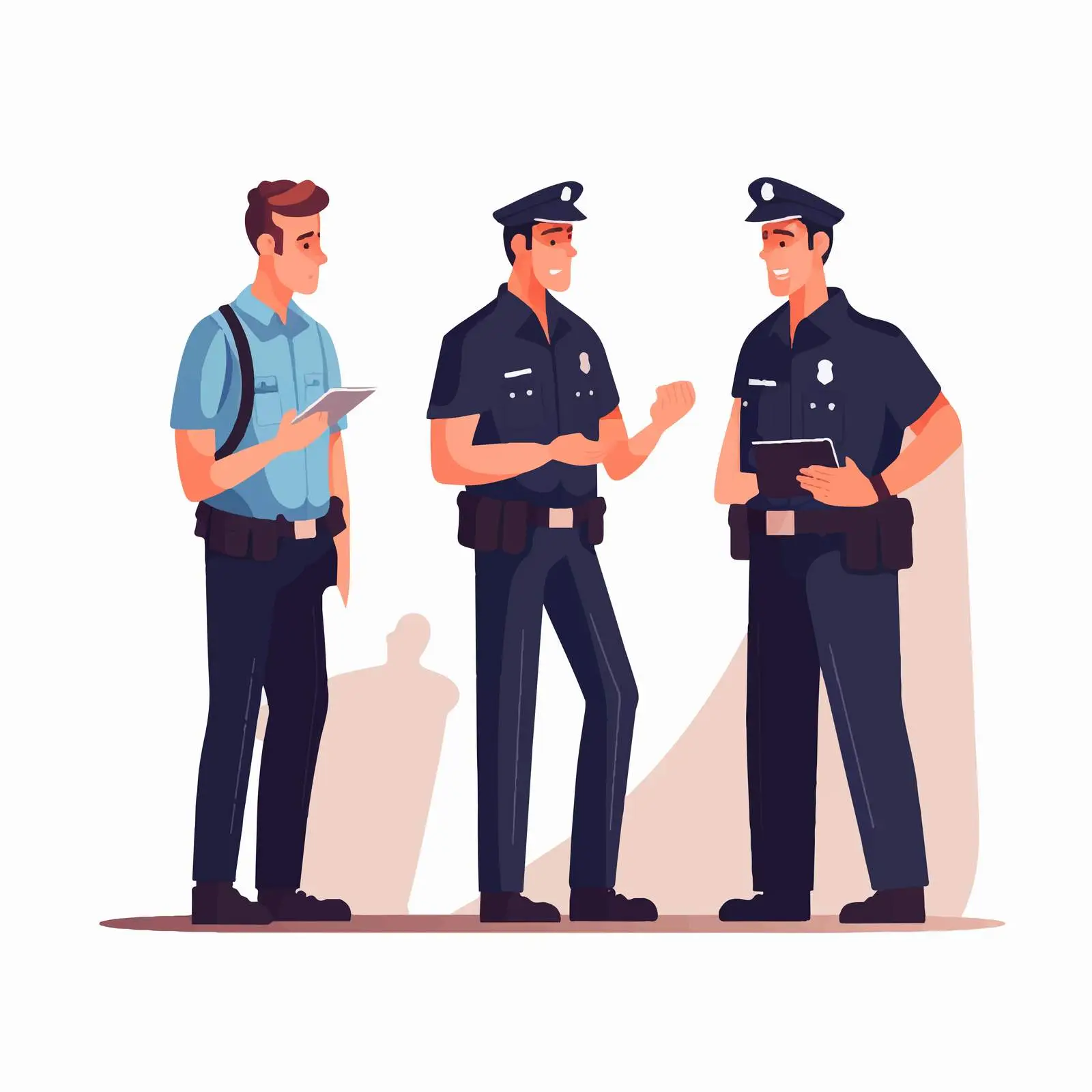 Two Policemen Searching a Male Suspect — free download from Dotvec