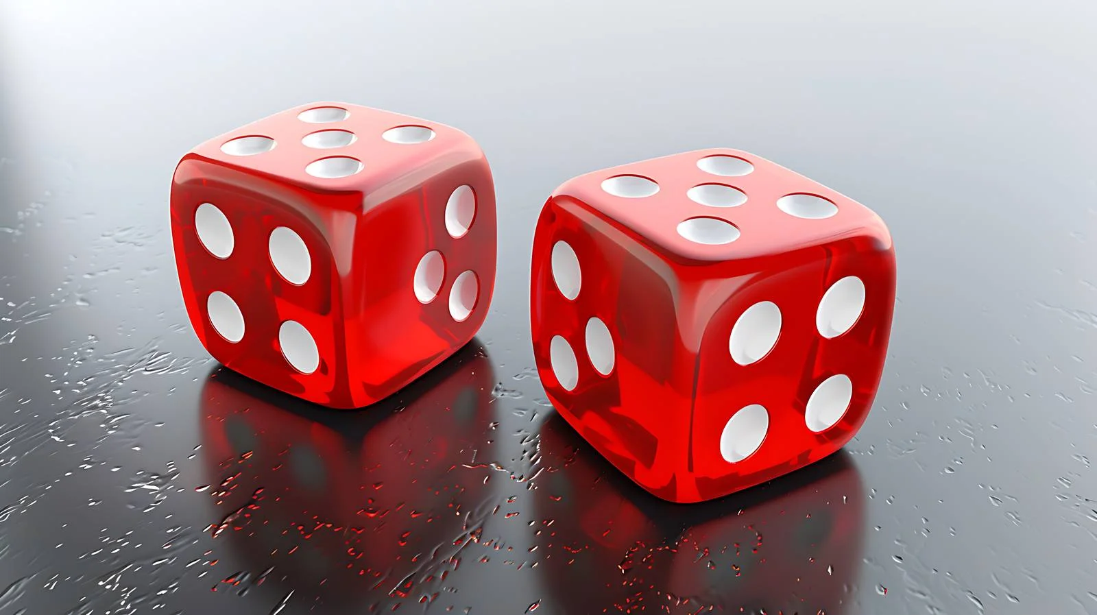 Red Dice on Black Table — free download from Dotvec