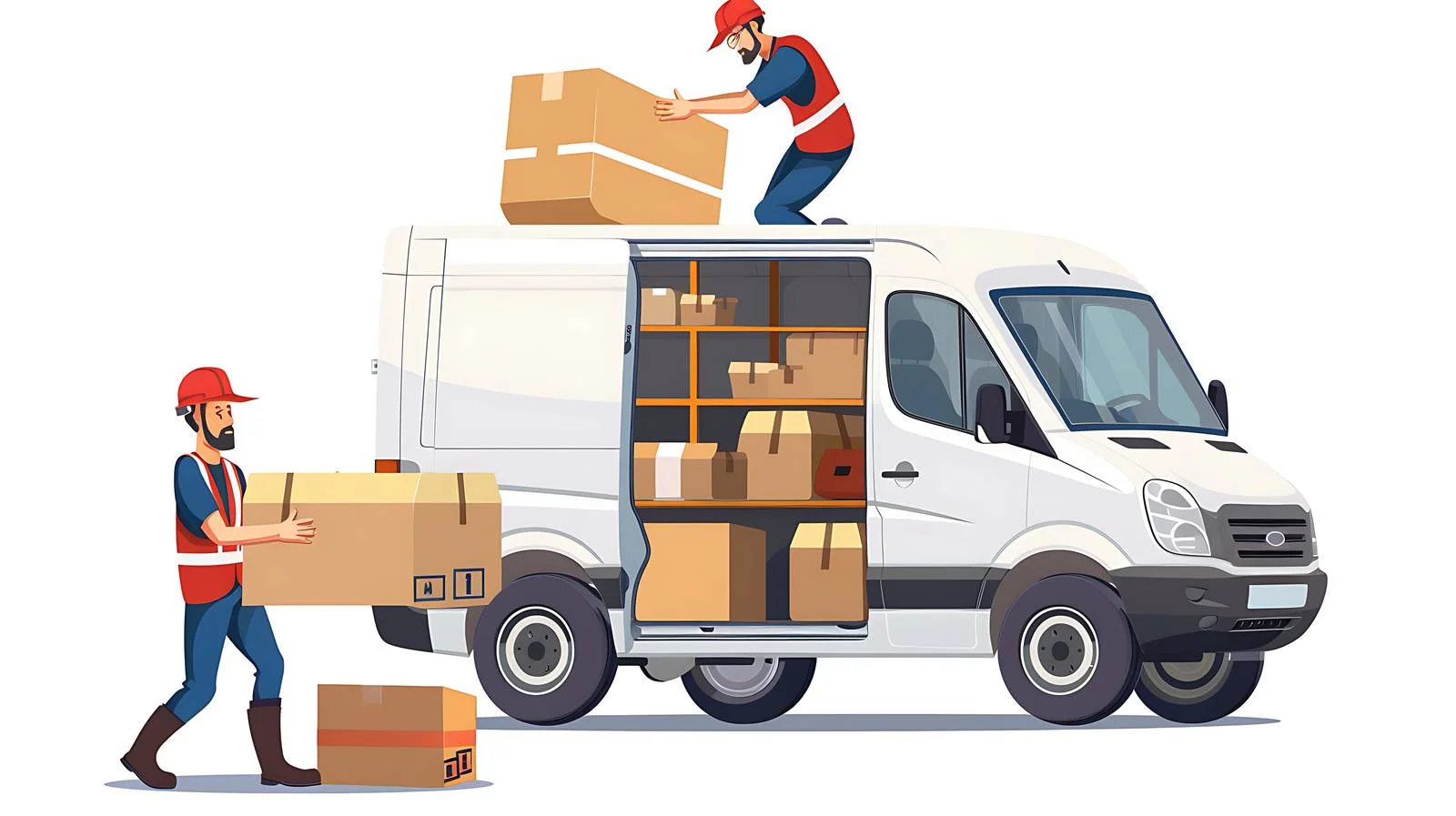 Professional Removal Company Workers Loading Boxes — free download from Dotvec