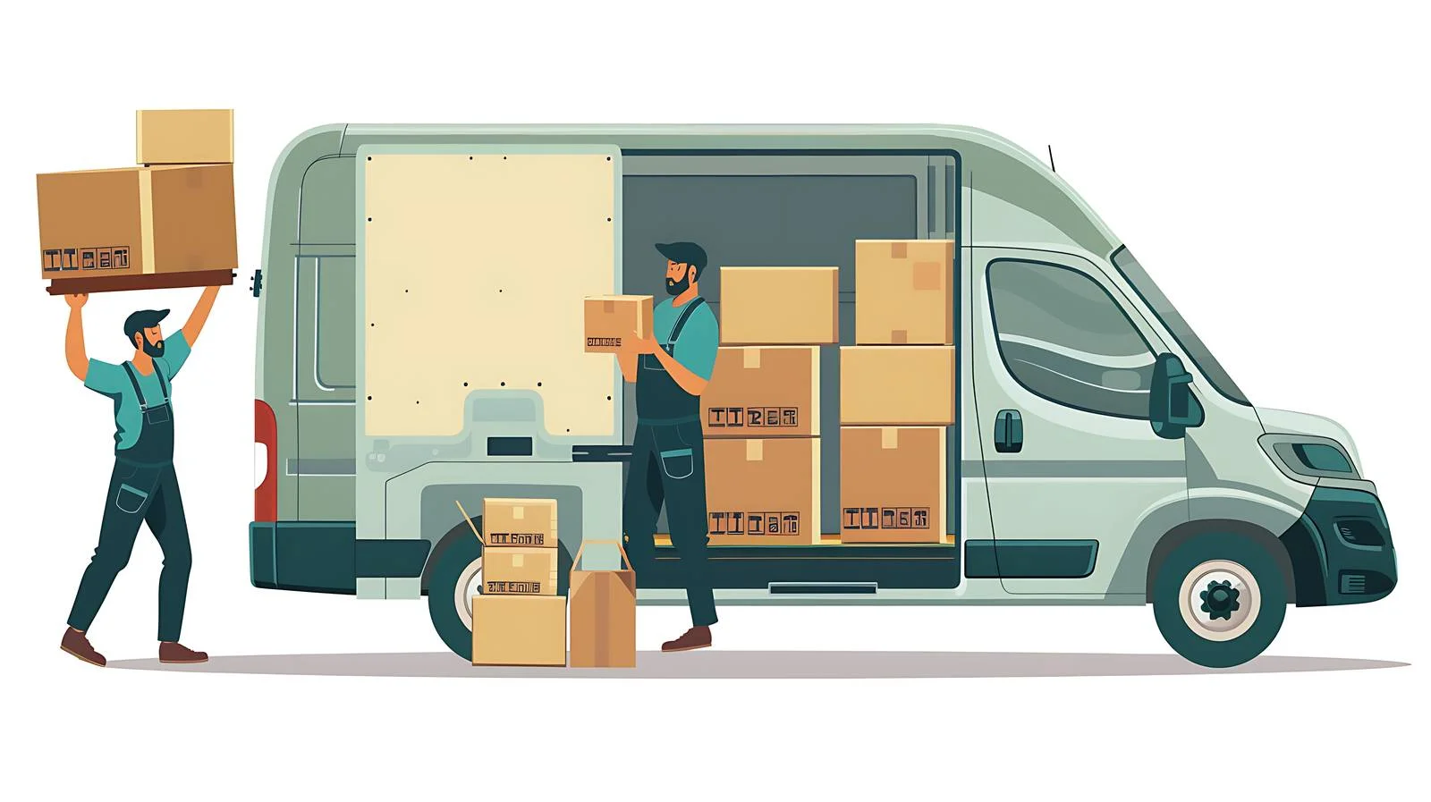 Professional Removal Workers Unloading Furniture — free download from Dotvec