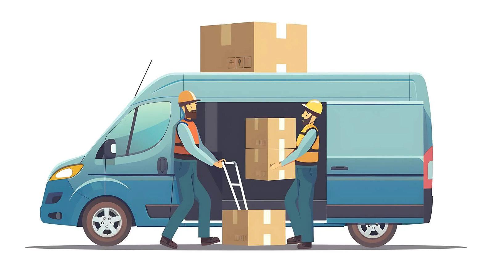 Professional Box Unloading by Removal Workers — free download from Dotvec