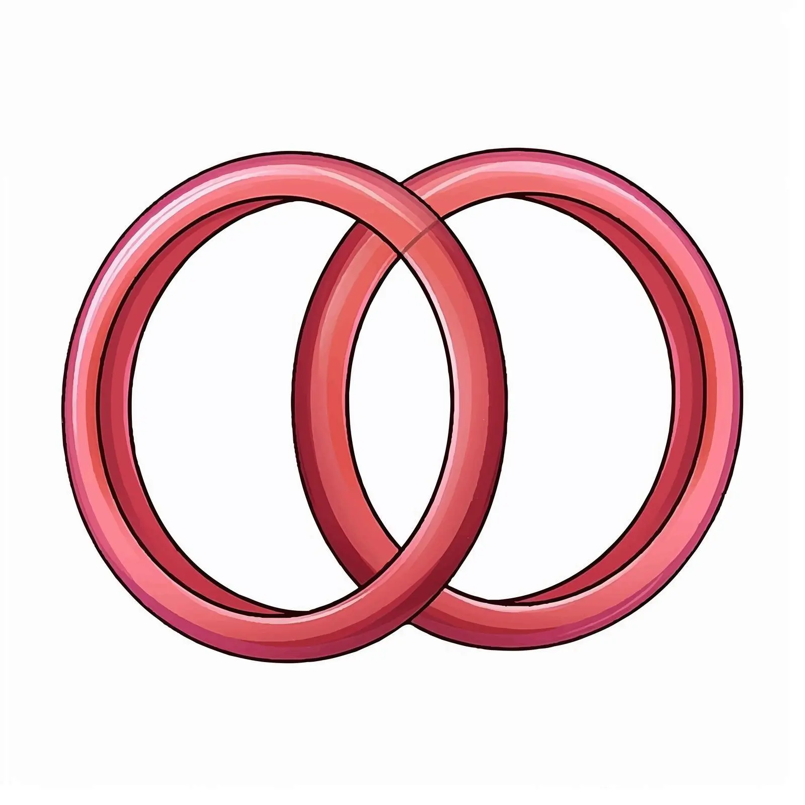 Colorful Cartoon Two Ring Vector Illustration — free download from Dotvec