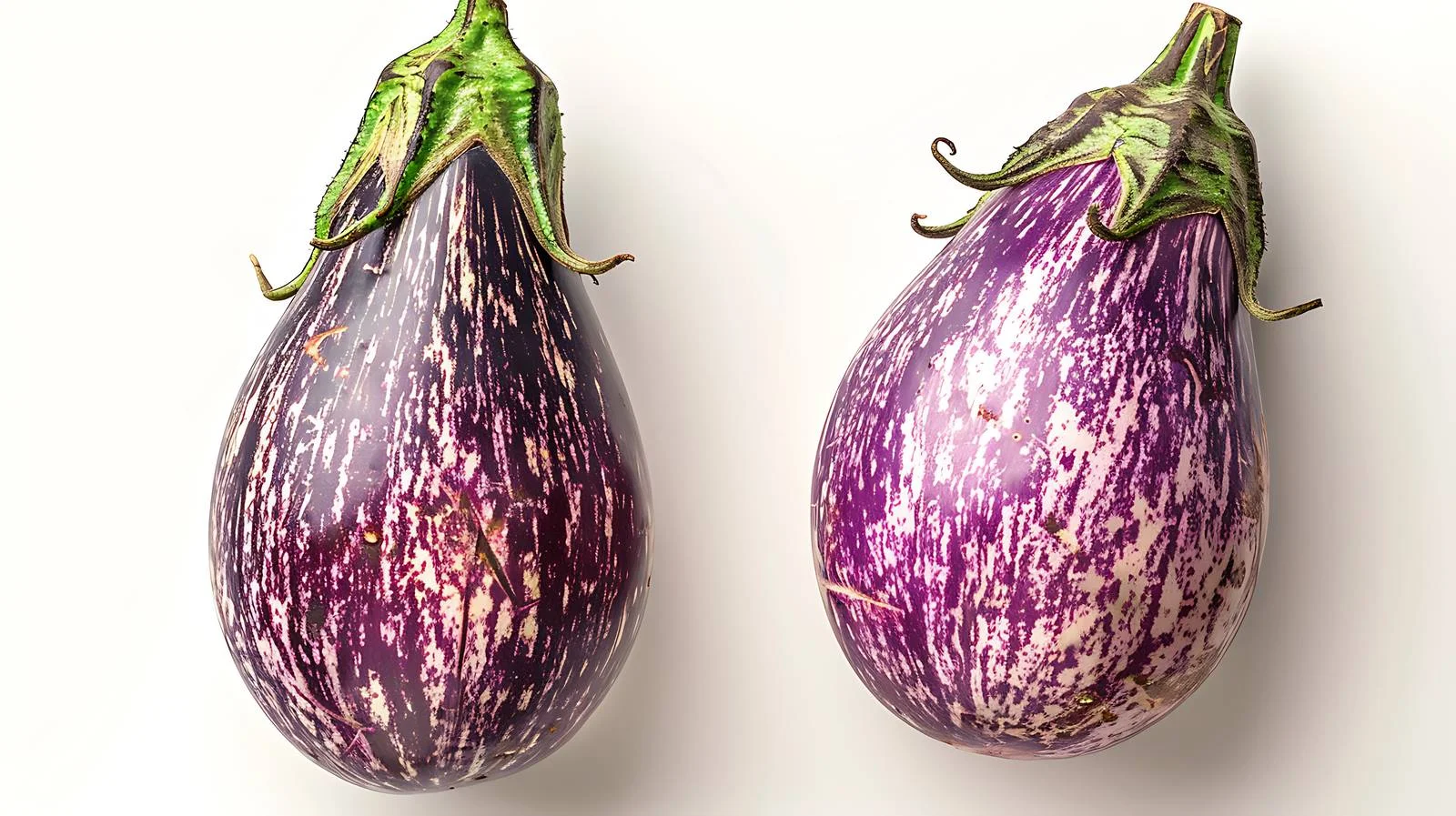 Ripe Graffiti Eggplants on White Background — free download from Dotvec