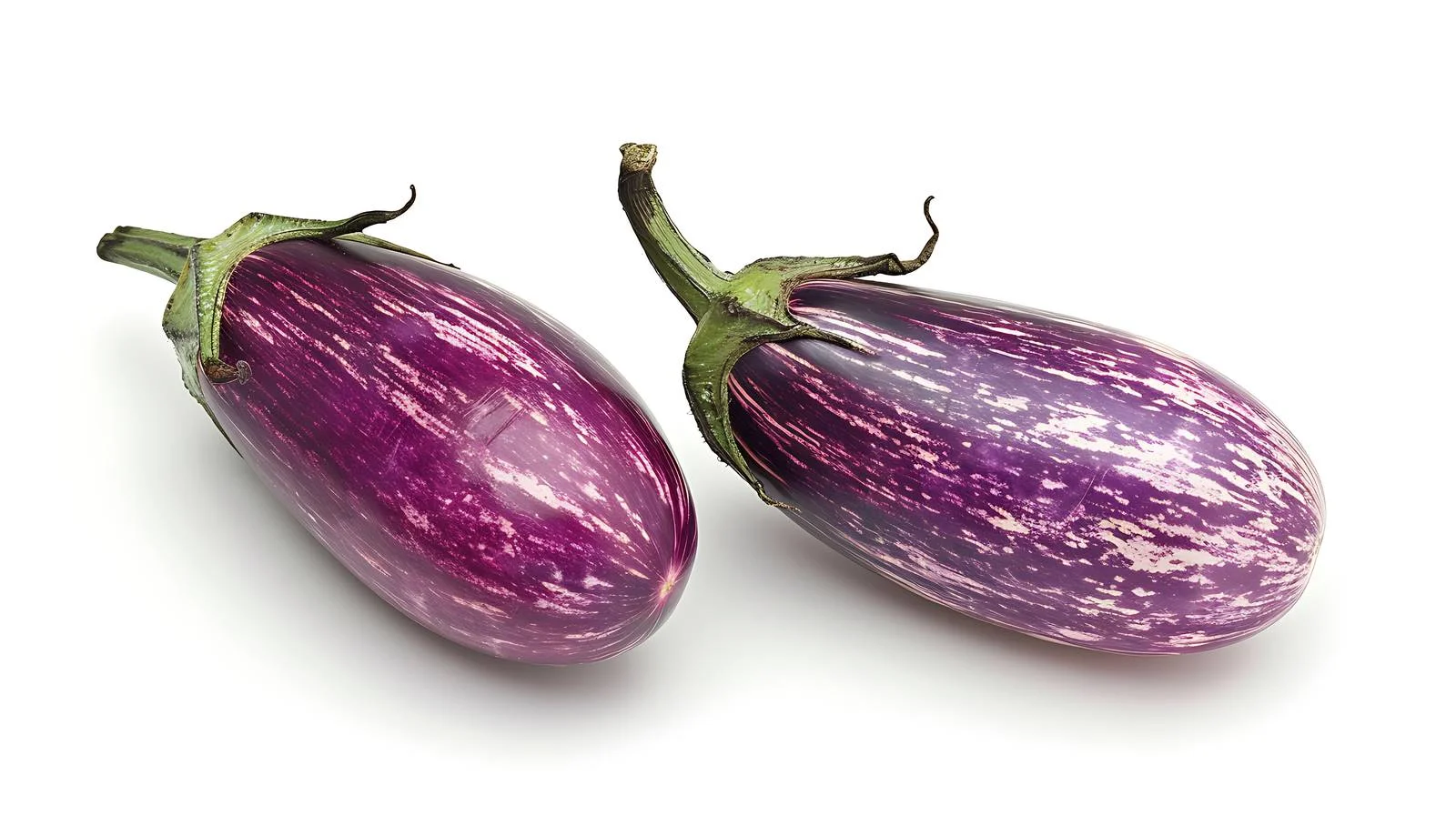 Ripe Graffiti Eggplants on White Background — free download from Dotvec