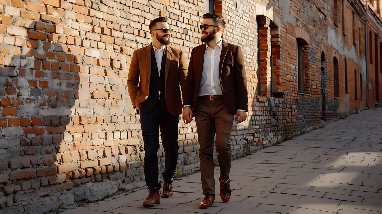 Businessmen at Old Brick Building — free download from Dotvec