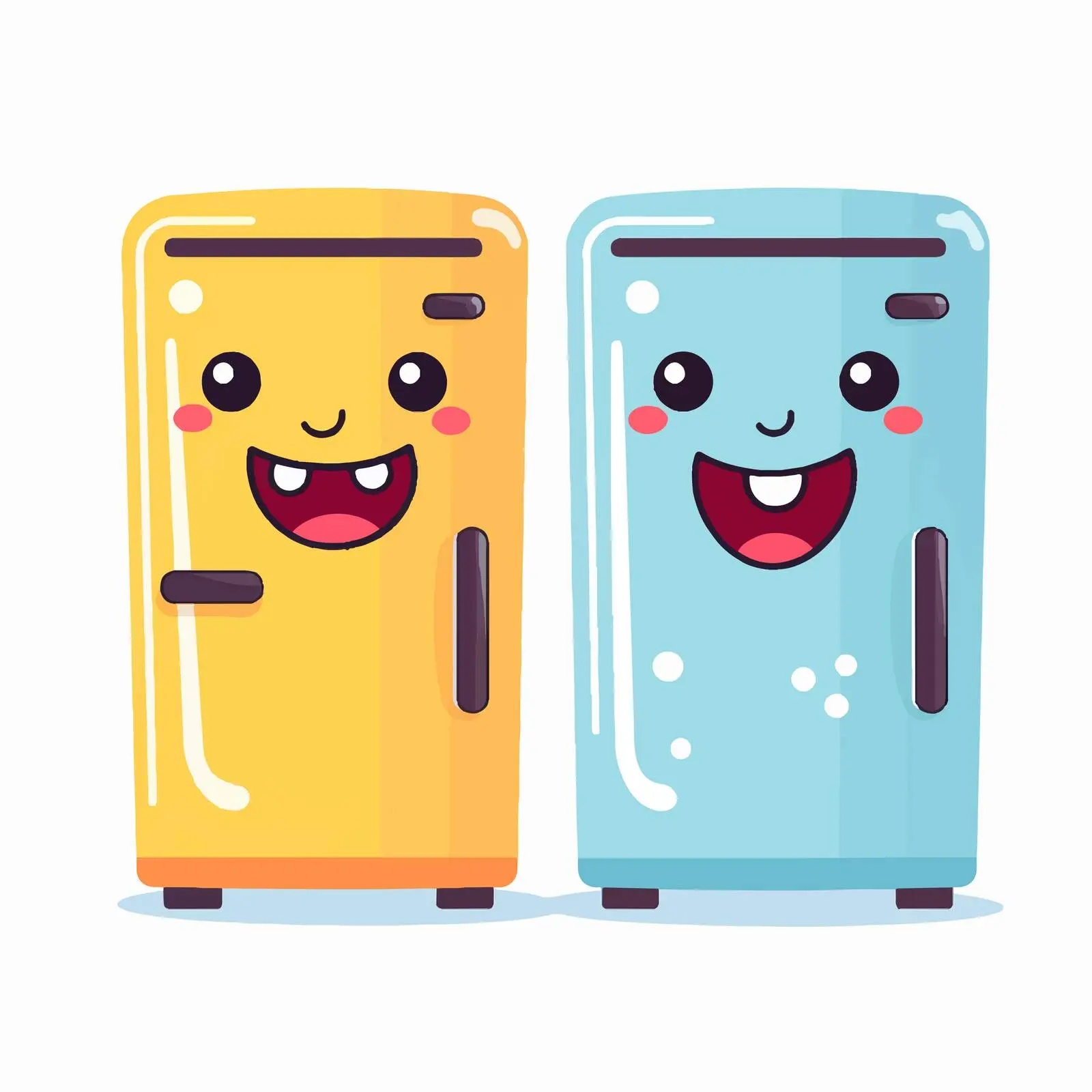 Colorful Cartoon Refrigerators with Smiling Faces — free download from Dotvec