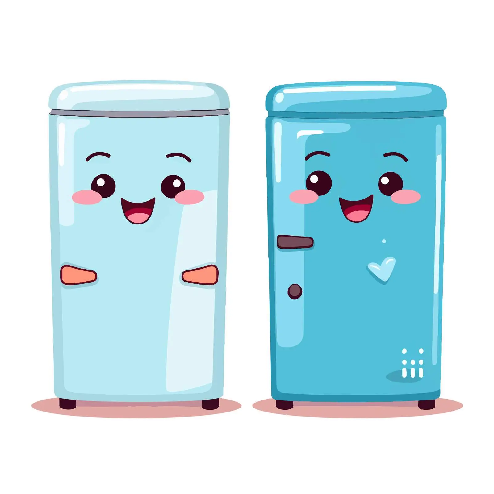 Colorful Cartoon Refrigerators with Smiling Faces — free download from Dotvec