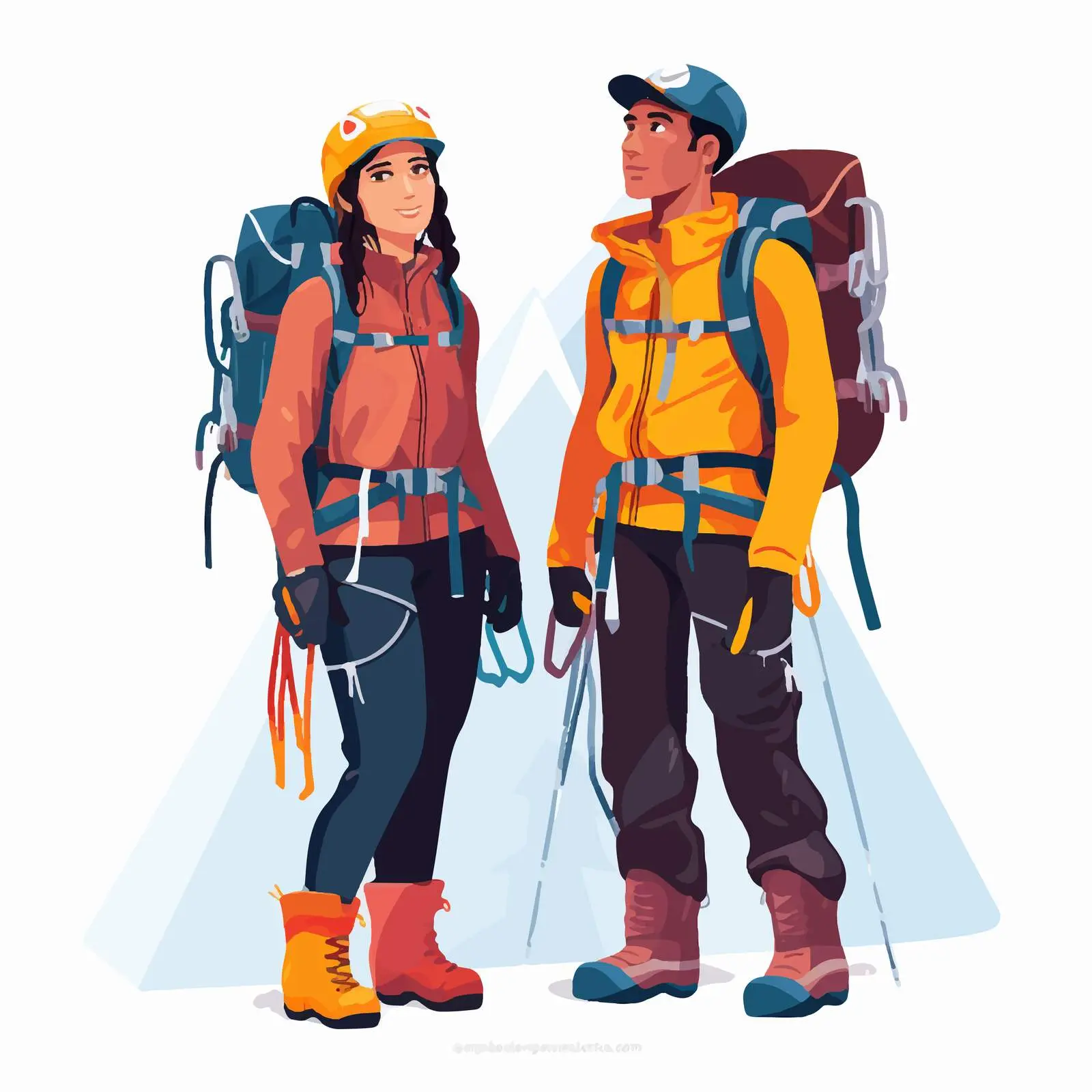 Smiling Climbers with Equipment in Action – free extreme sports image from Dotvec