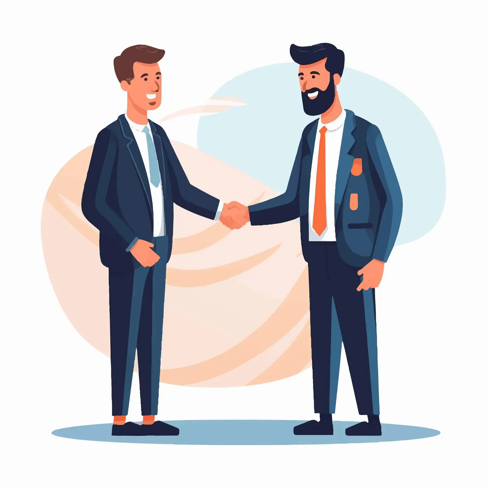 Two Businessmen Shaking Hands Vector Image – free friendliness image from Dotvec