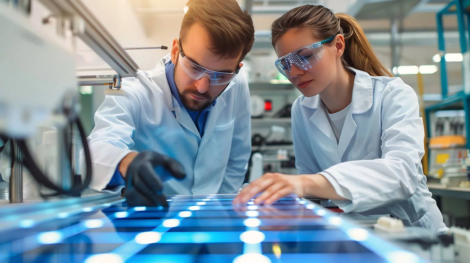 Solar Cell Technicians in Lab — free download from Dotvec