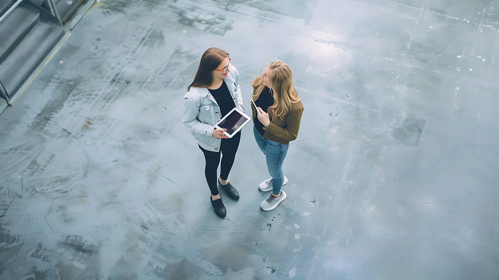 Professional Women in Factory Interaction — free download from Dotvec