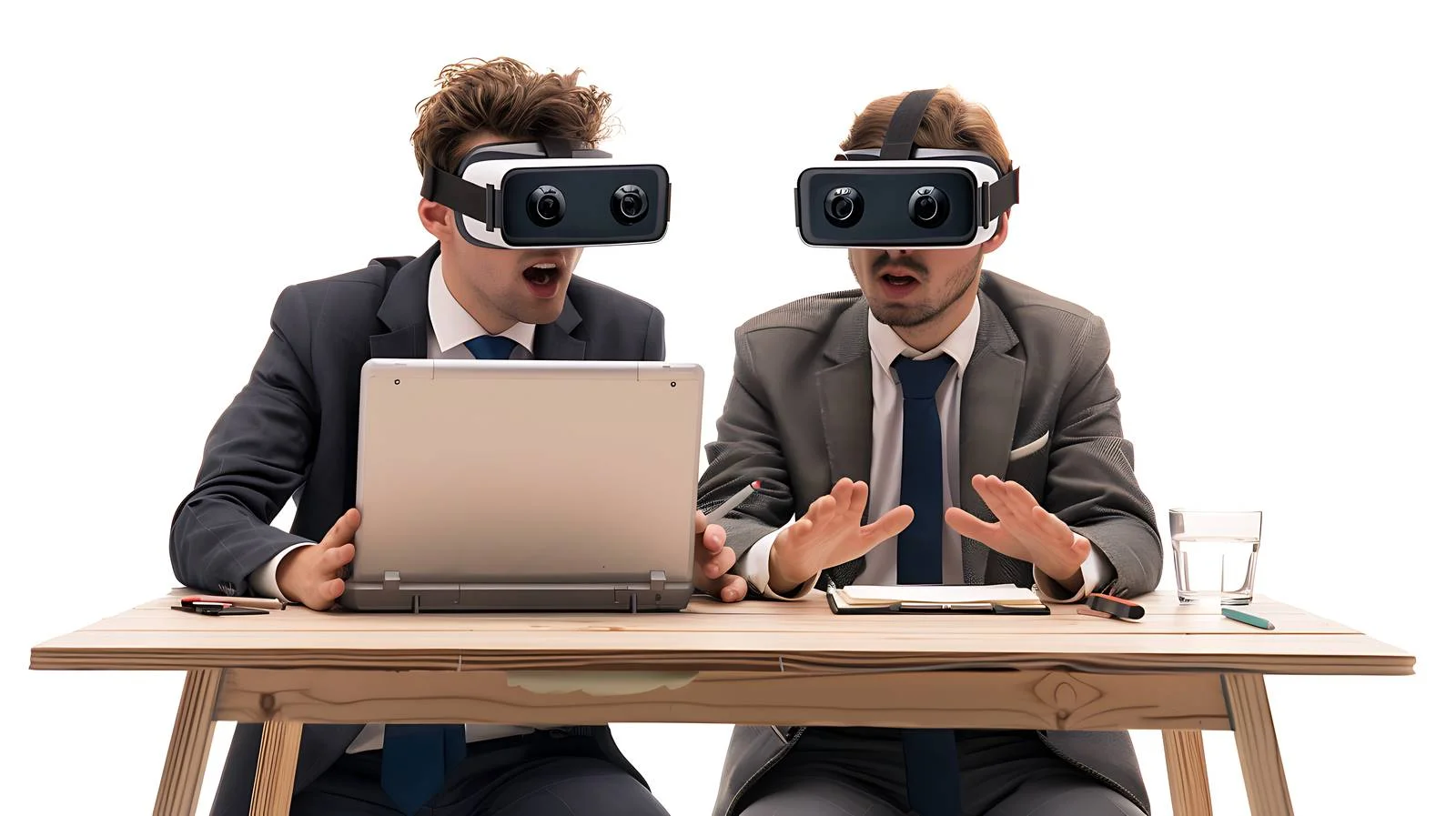 Professional VR Meeting on Laptop Screen — free download from Dotvec