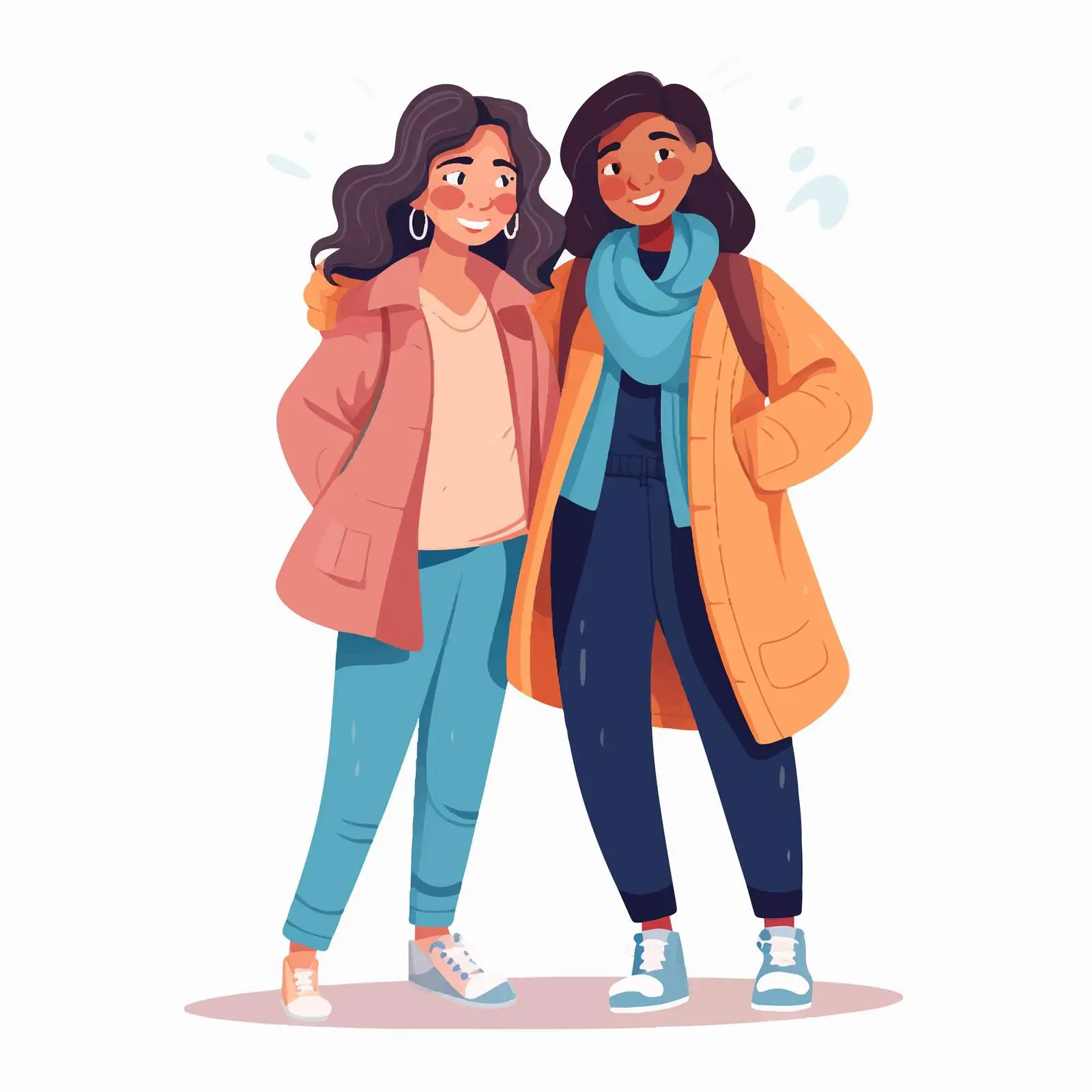 Trendy Young Women Smiling Fashionably — free download from Dotvec