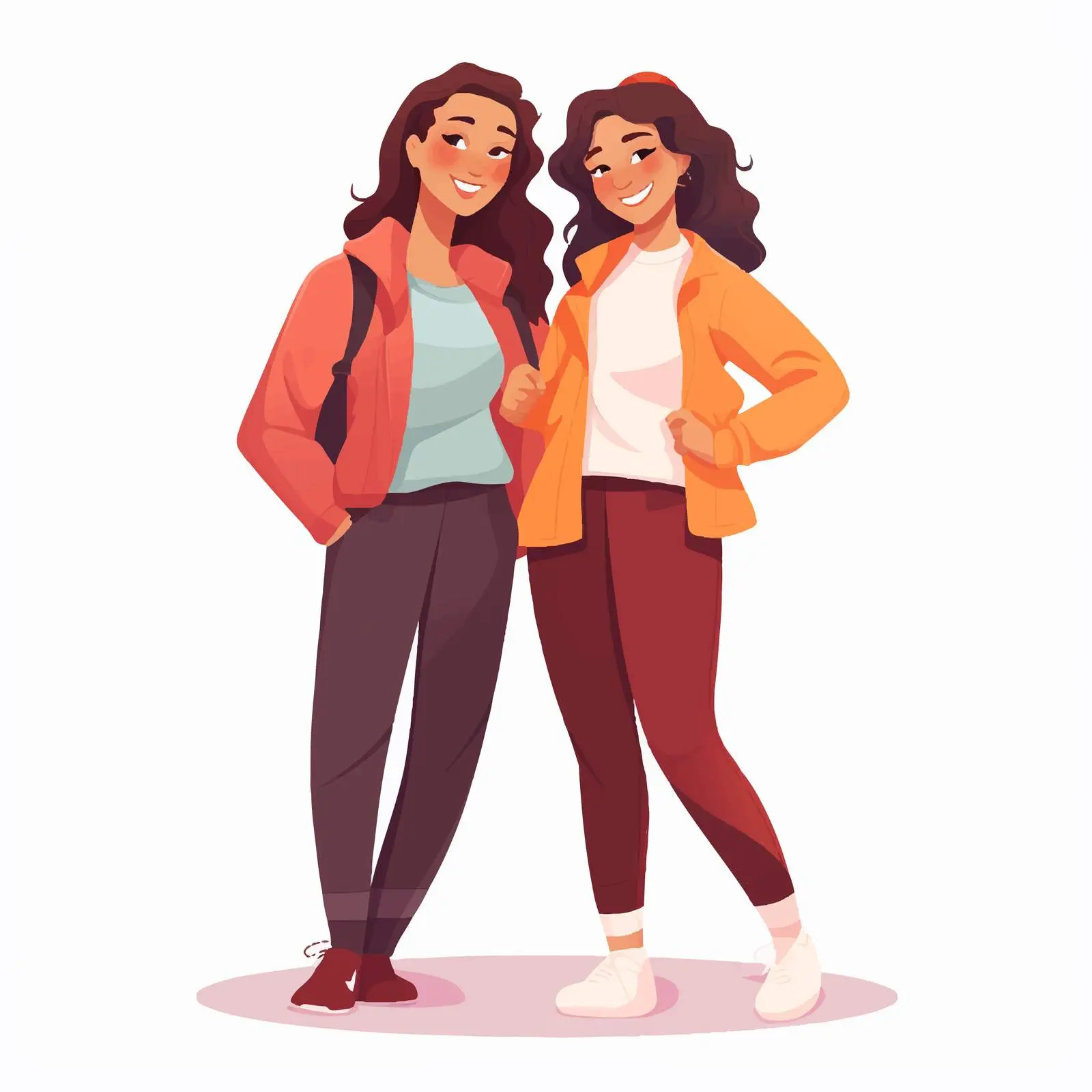 Trendy Smiling Women in Fashionable Outfits — free download from Dotvec