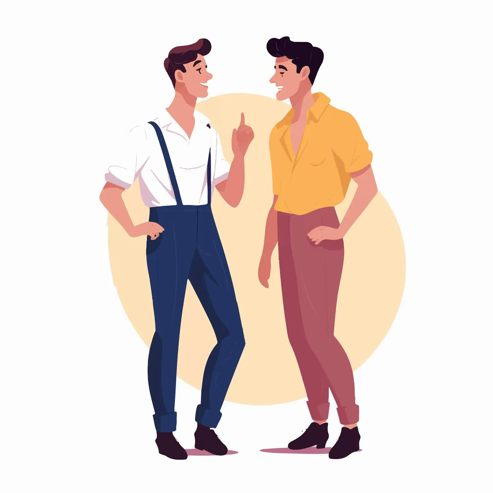 Stylish Men Interacting Together in Contemporary Fashion — free download from Dotvec