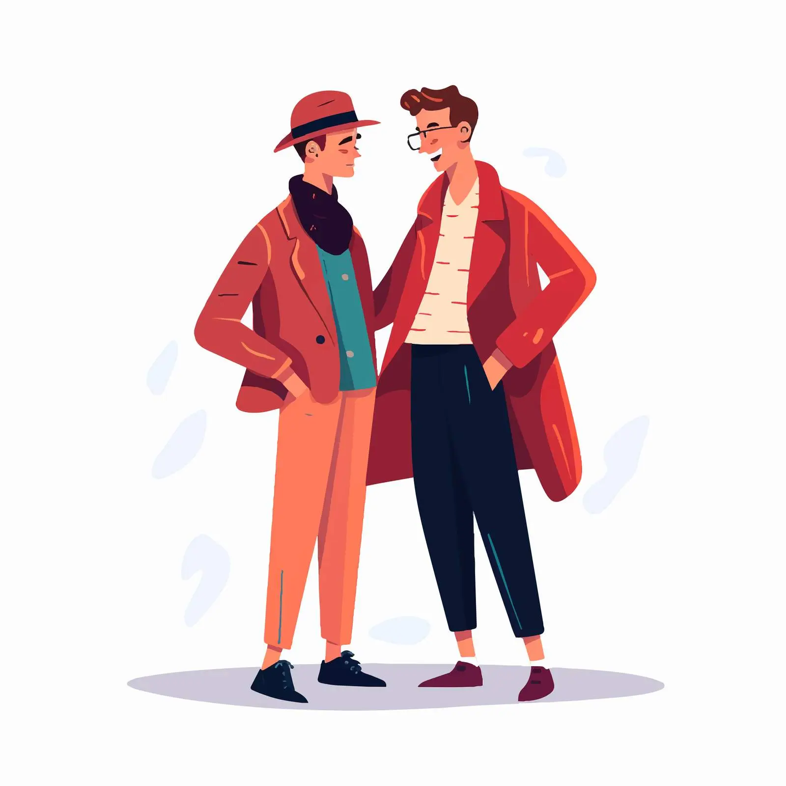 Stylish Young Men Interacting Together – free friendship goals image from Dotvec