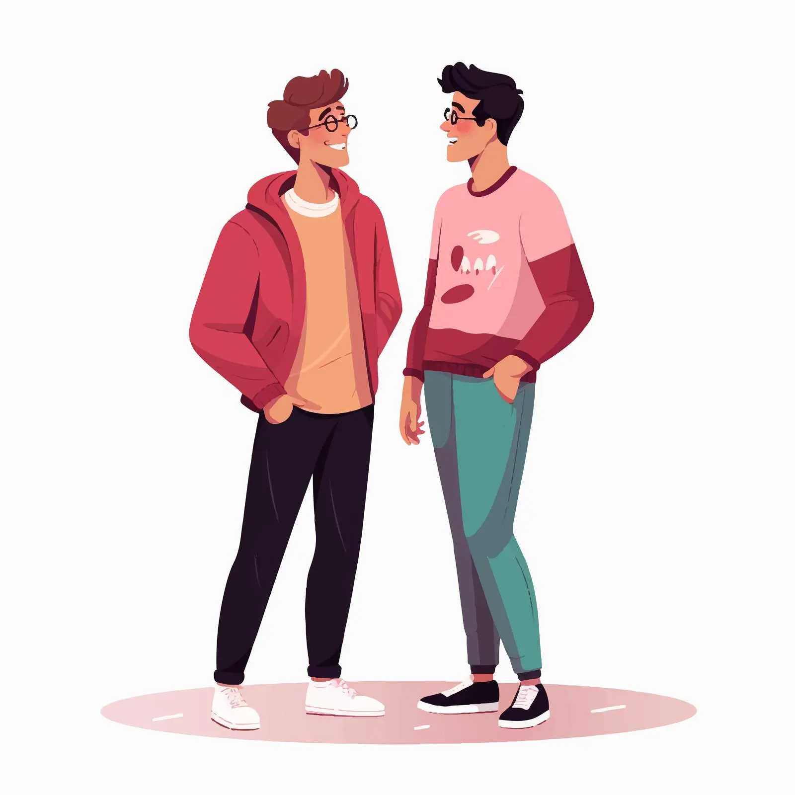 Stylish Men Interacting in Casual Setting — free download from Dotvec