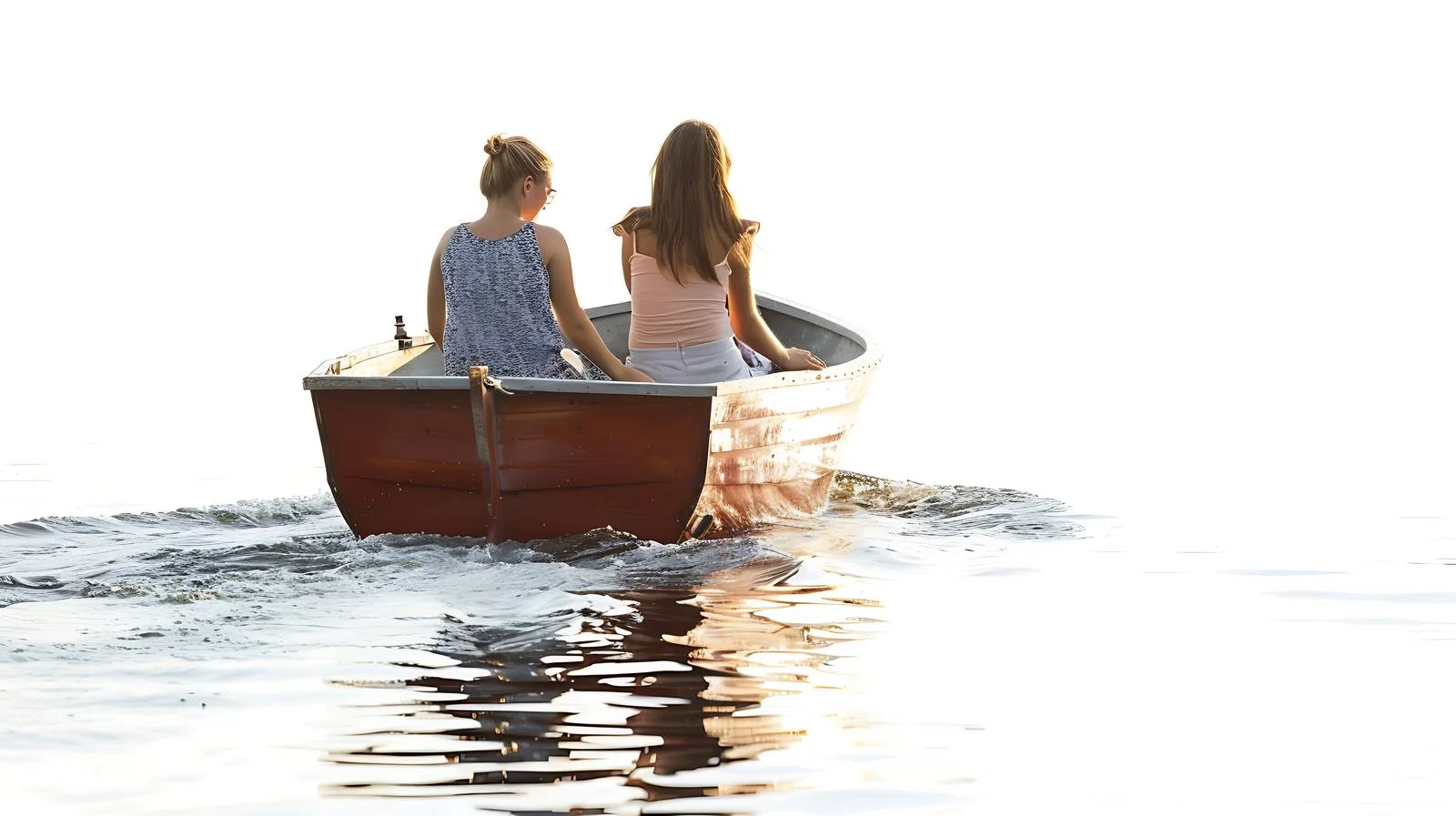 Young Women Boating Lake Isolation — free download from Dotvec