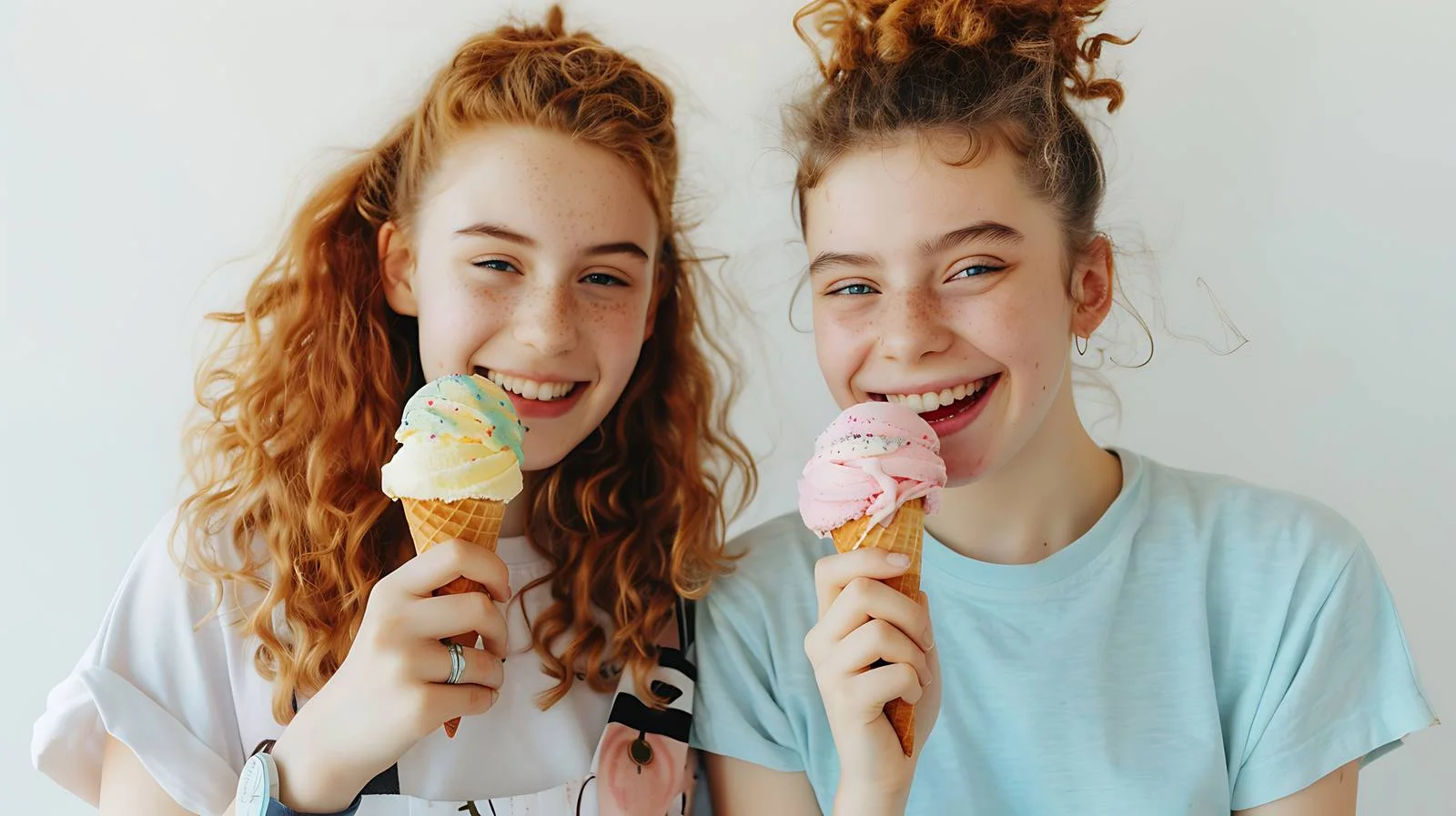 Two Women with Ice Cream Cones — free download from Dotvec
