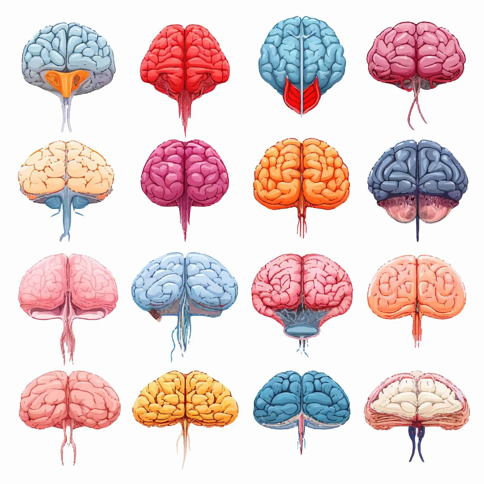 Types of Human Brain Stroke Illustration – free comparison image from Dotvec
