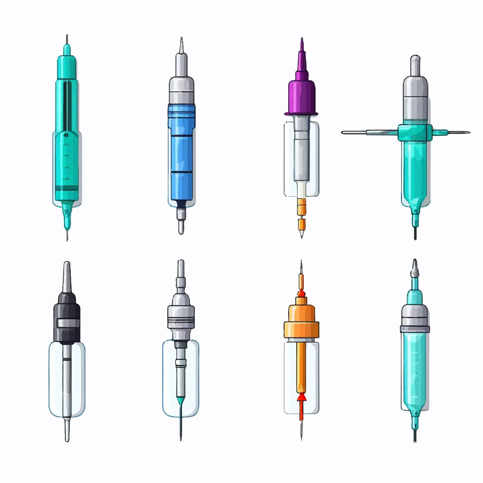 Types of Medical Injections Illustration – free medical procedure image from Dotvec