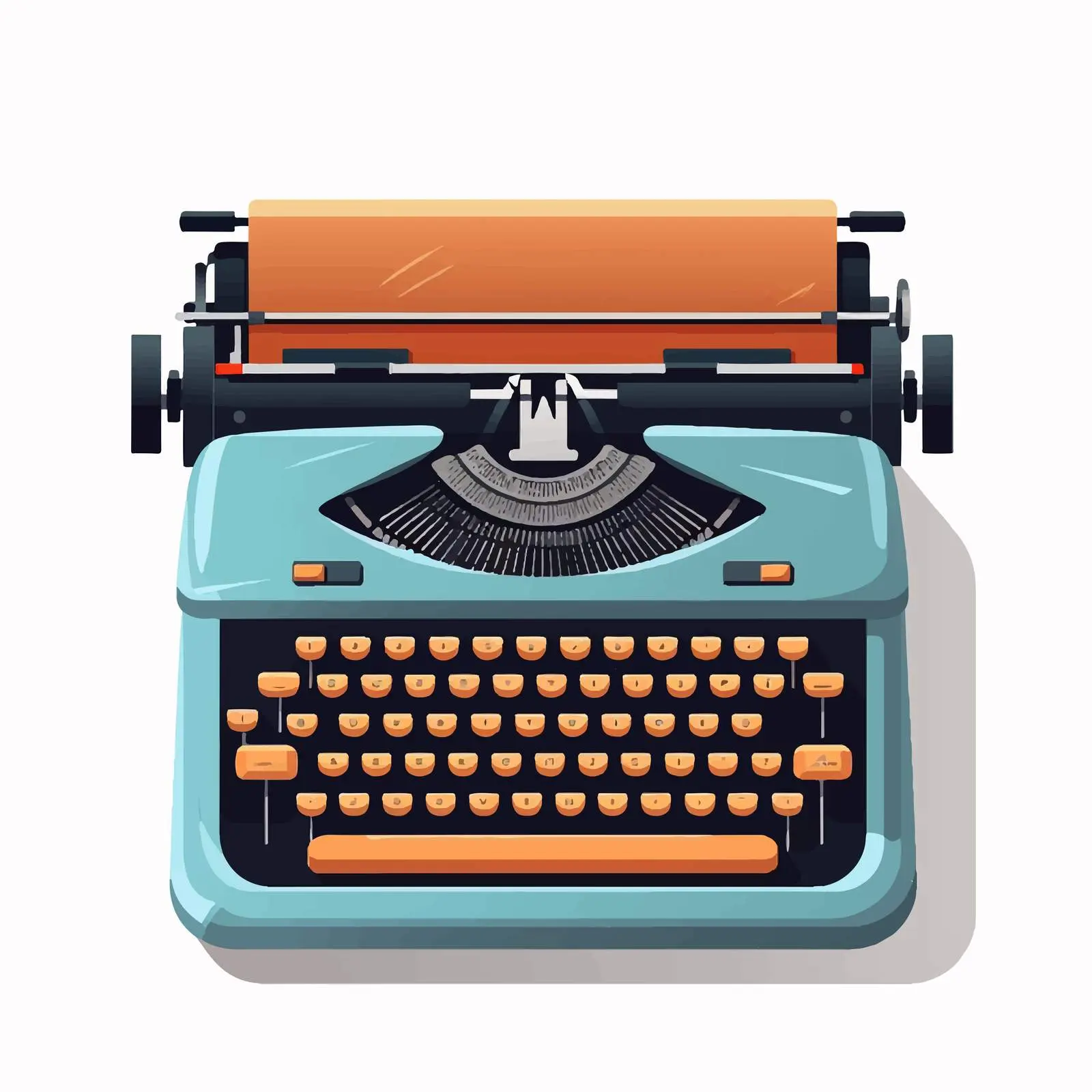 Isolated Typewriter Vector Illustration on White Background — free download from Dotvec