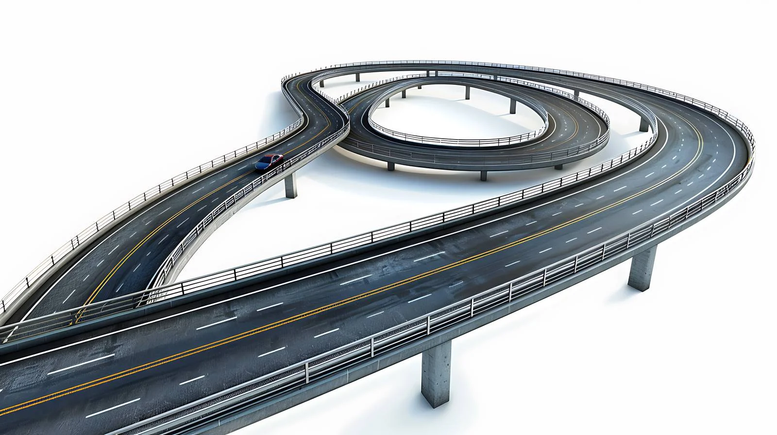 U-shaped Highway on White Background — free download from Dotvec