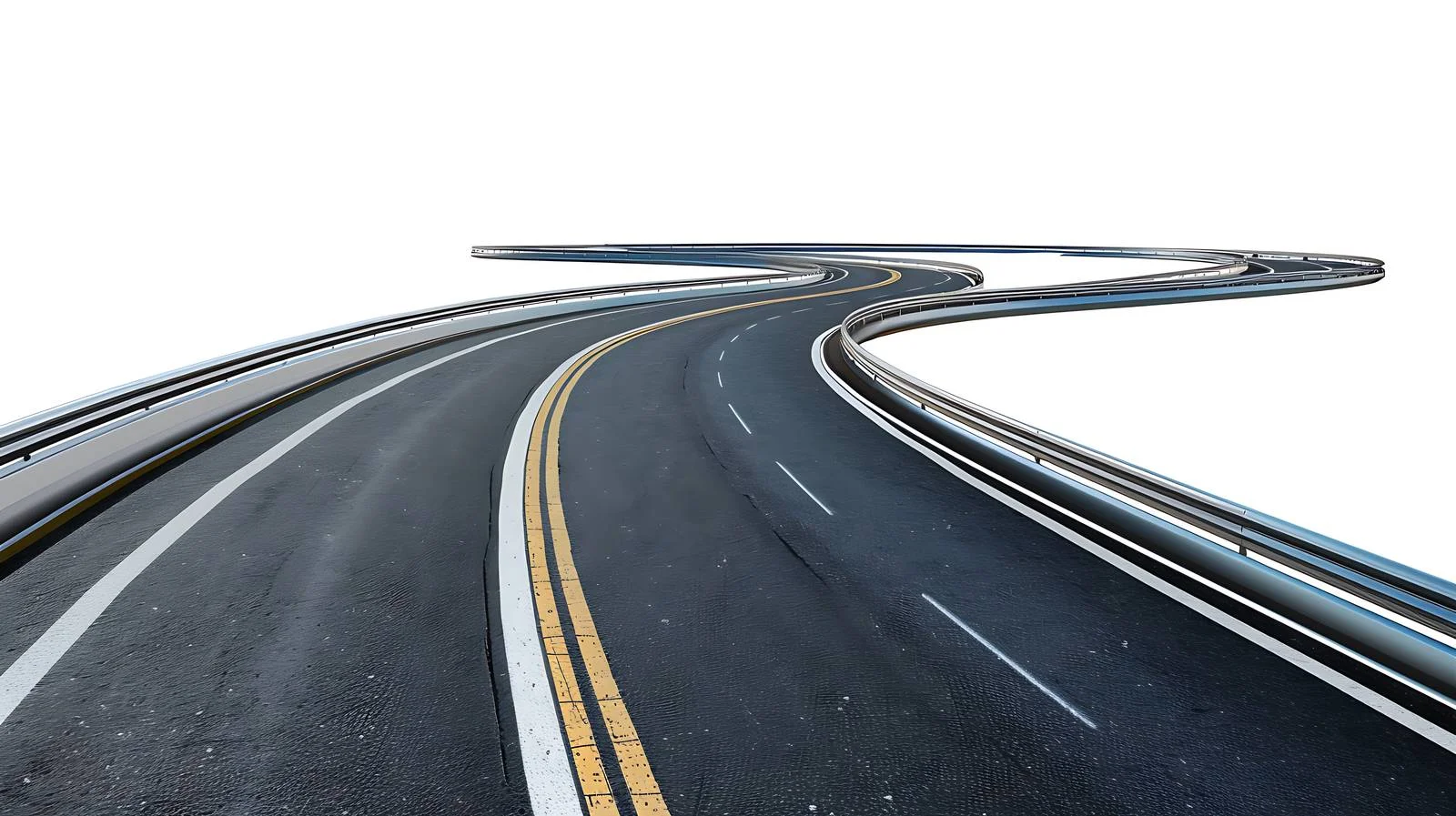 Curved highway on white backdrop — free download from Dotvec
