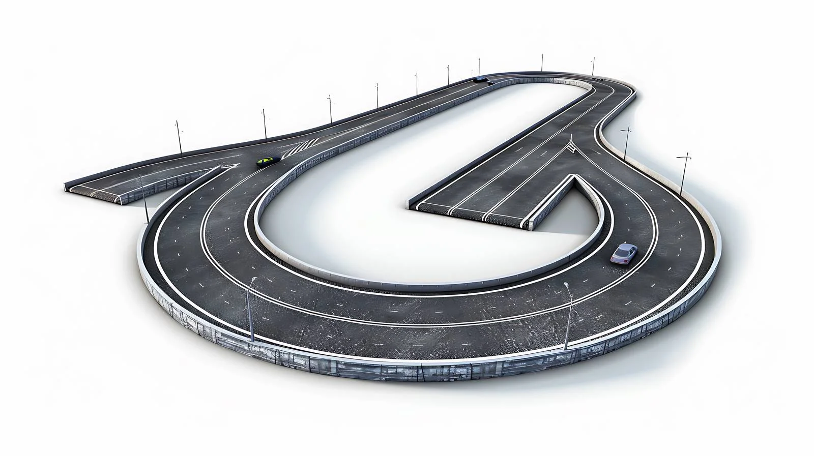 U-shaped Highway on White Background — free download from Dotvec