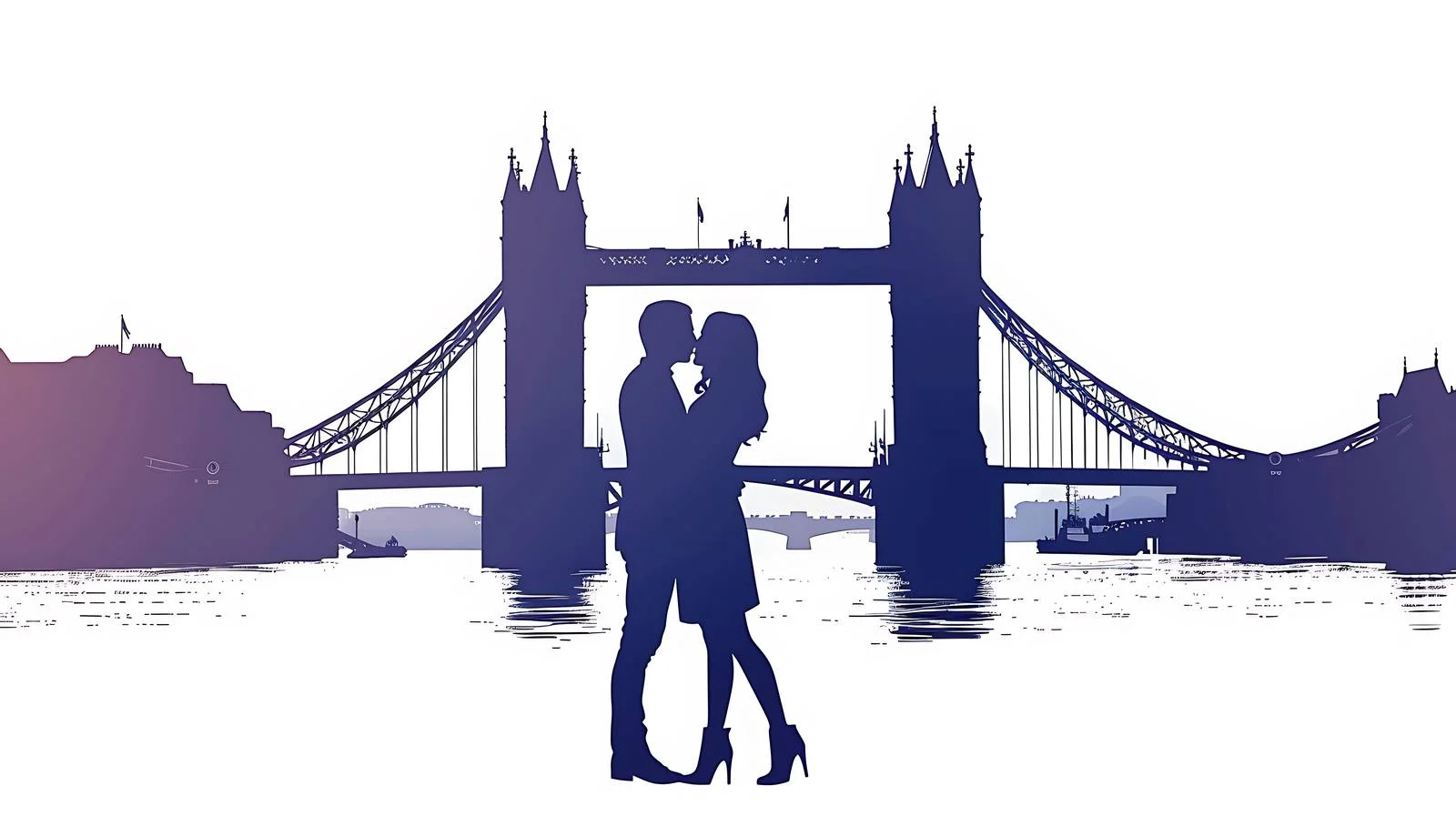 Romantic London Bridge Kiss — free download from Dotvec