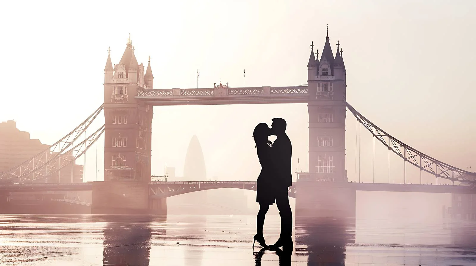 Romantic London Bridge Kiss — free download from Dotvec