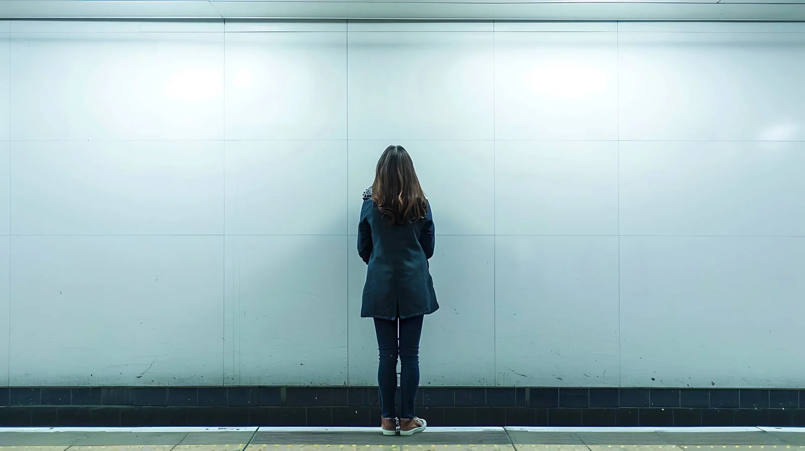 London Underground Commuter Waiting — free download from Dotvec