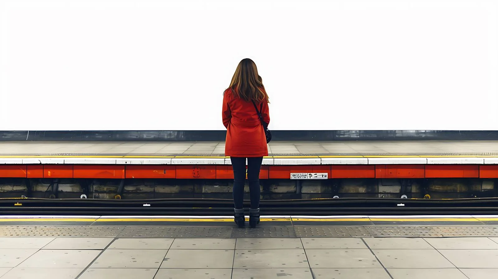 London Underground Woman Waiting View — free download from Dotvec