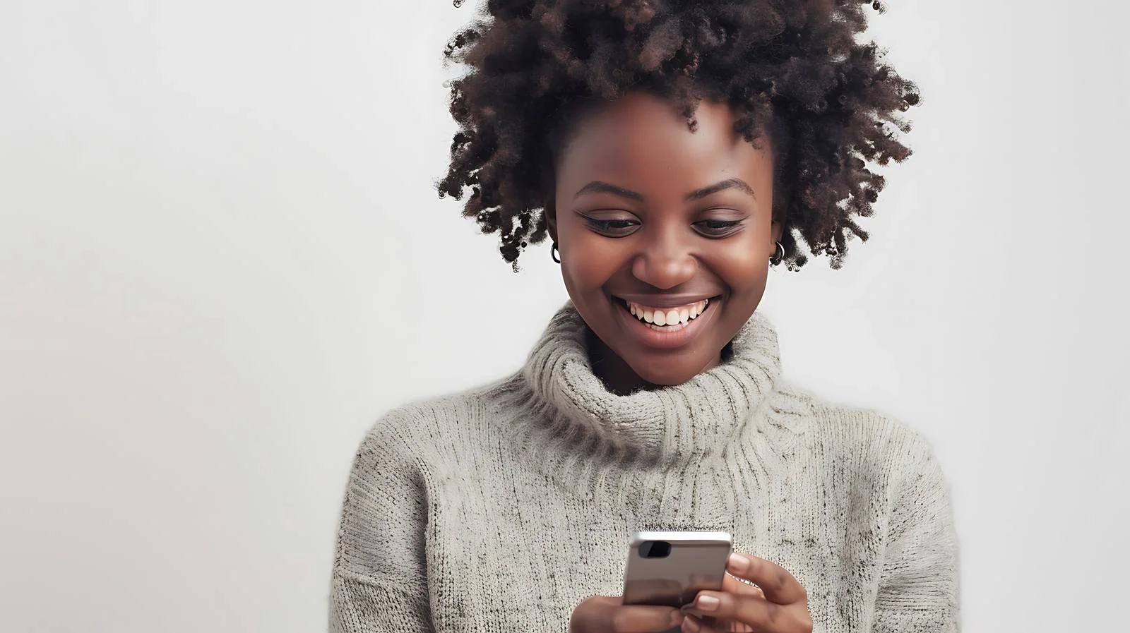 London Woman Smartphone Check Isolation — free download from Dotvec