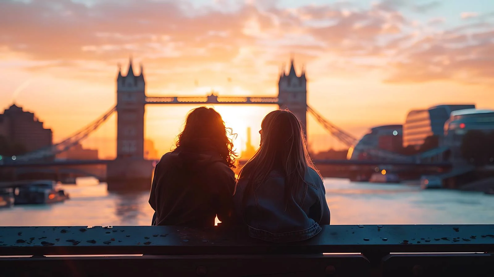 Friends in London City with Tower — free download from Dotvec