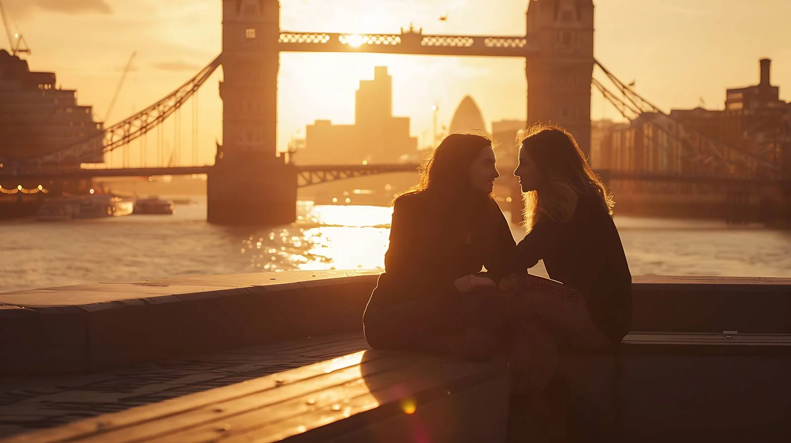 Friends in London City with Tower — free download from Dotvec