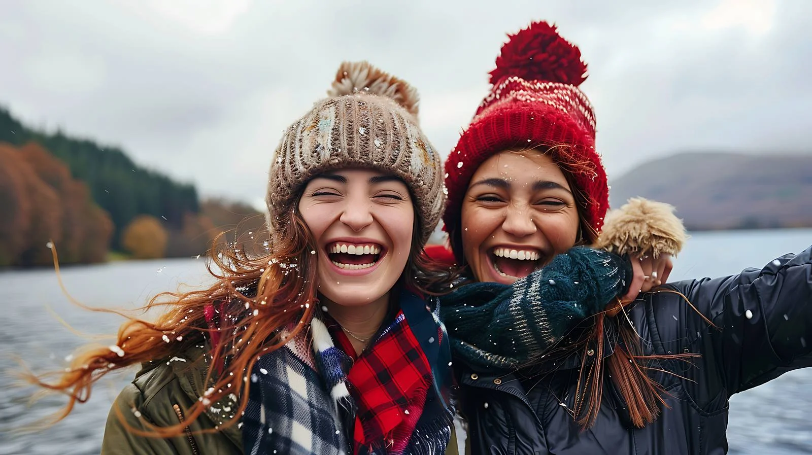 Joyful Female Friends Explore Loch Lomond — free download from Dotvec