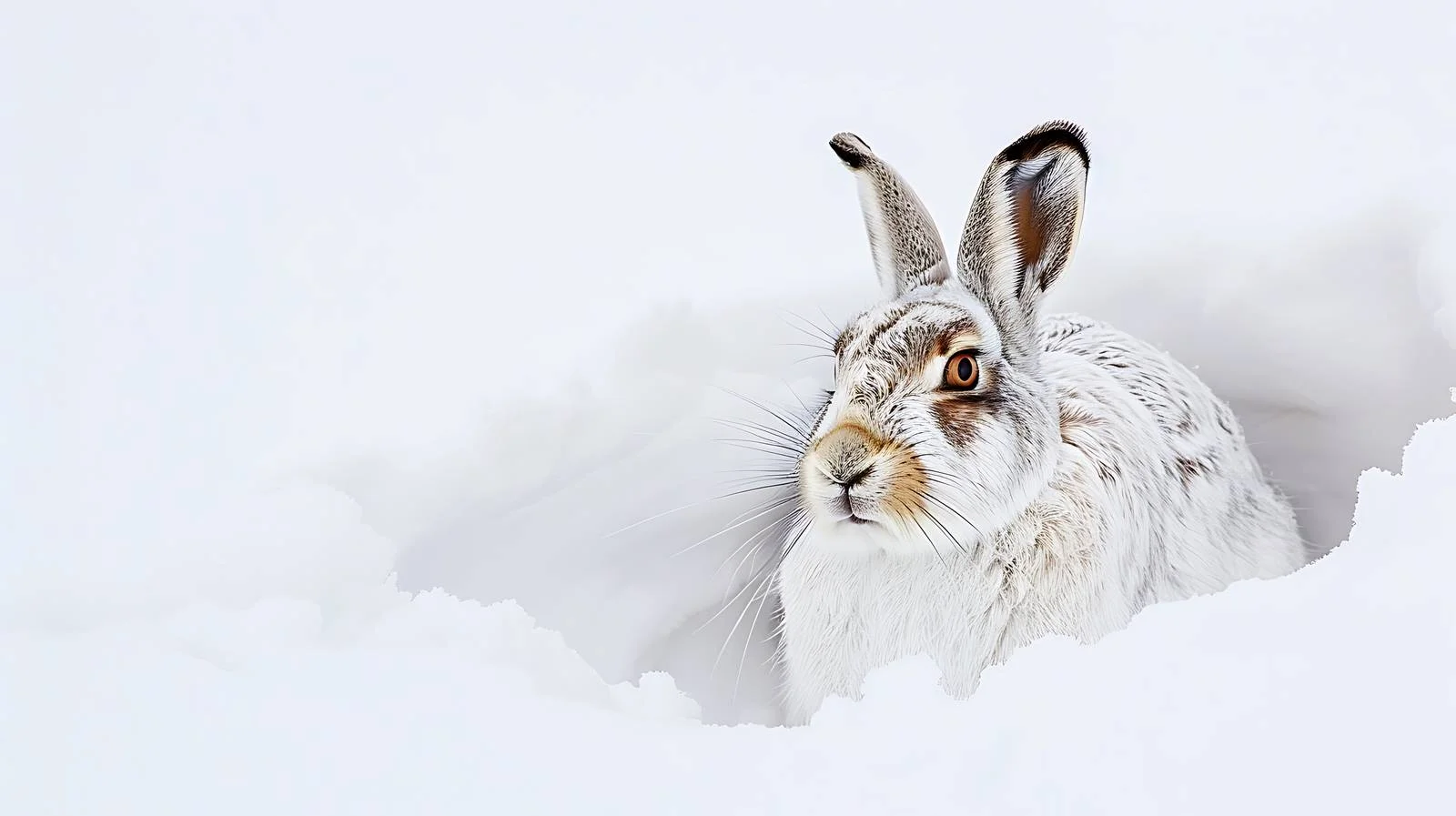 Hidden Mountain Hare in Scottish Snow — free download from Dotvec