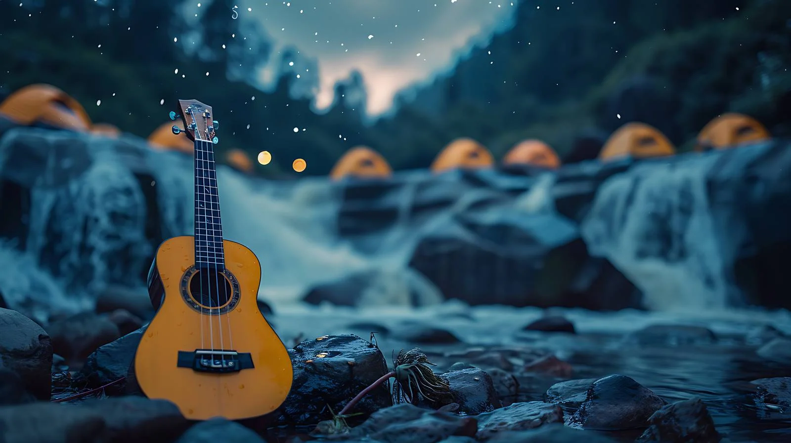 Ukulele Camping Scene — free download from Dotvec
