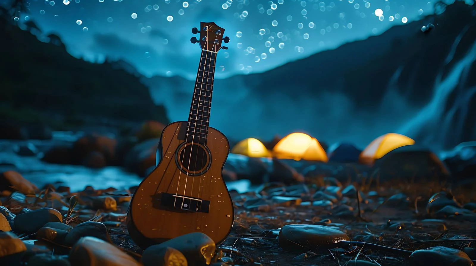 Campsite Ukulele and Tents — free download from Dotvec