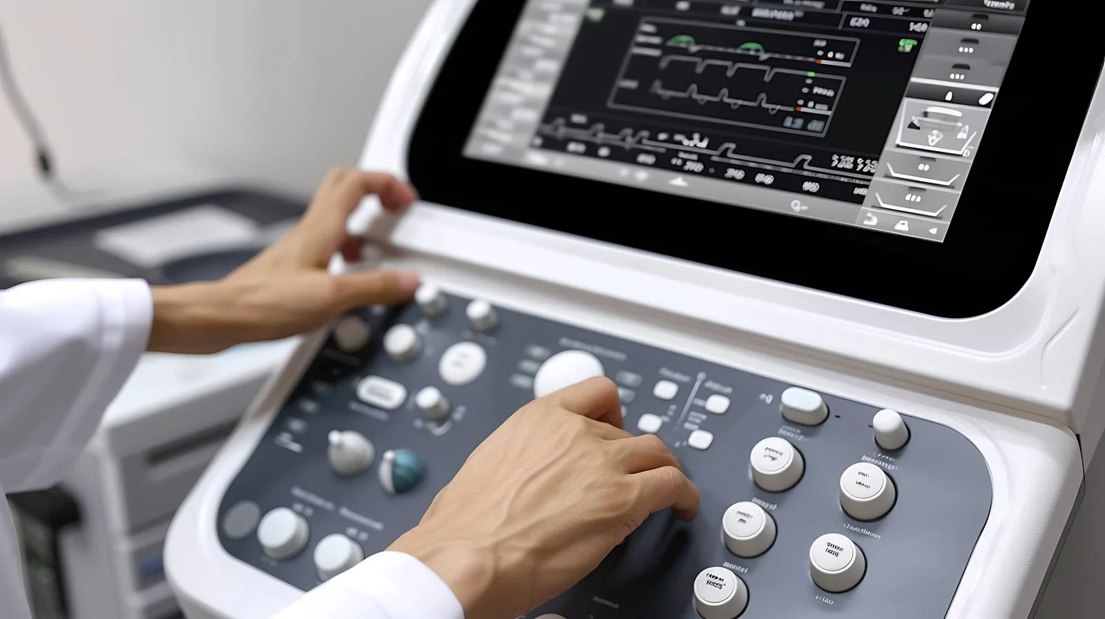 Medical Ultrasound Scanner on White Background — free download from Dotvec