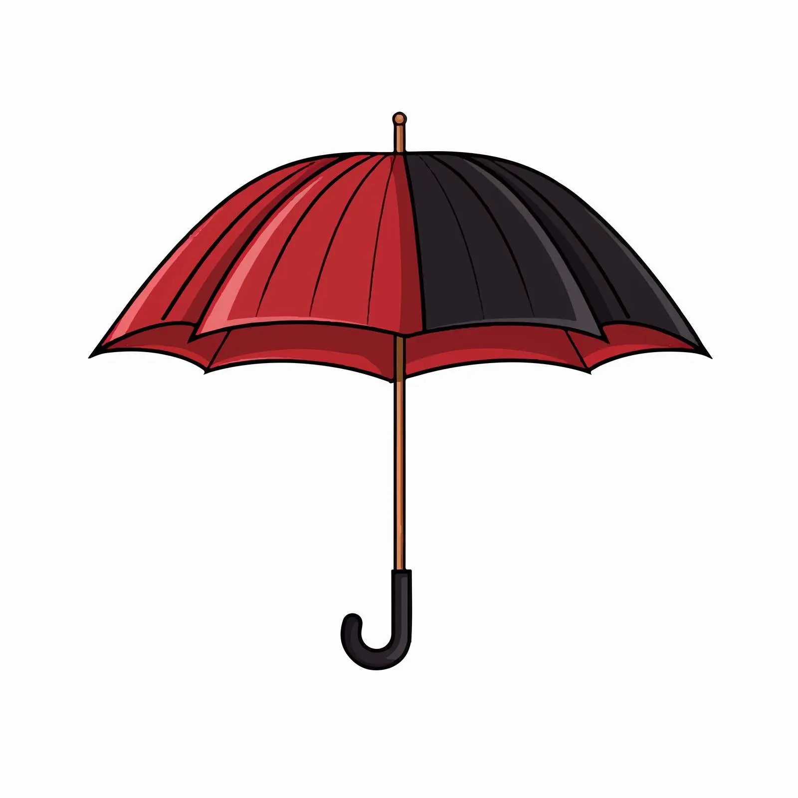 Cartoon Vector Illustration of a Closed Umbrella – free waterproof image from Dotvec